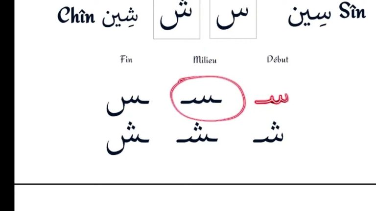 Lire la suite à propos de l’article Leçon d’arabe 10: les lettres sîn et chîn (س ش)
