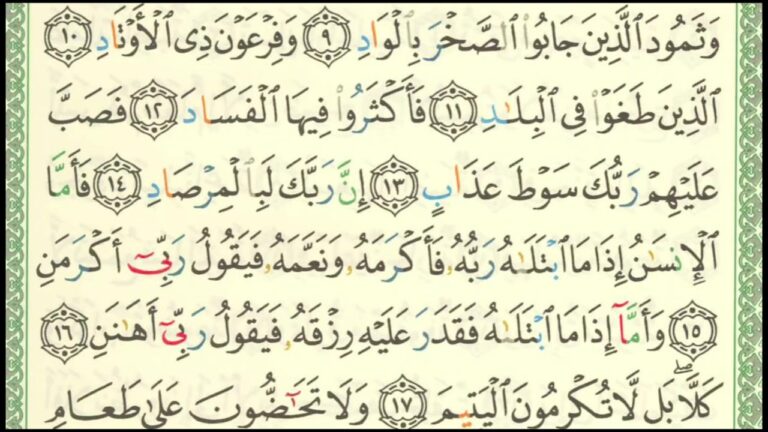 Lire la suite à propos de l’article Sourate Al Fajr versets 13 et 14
