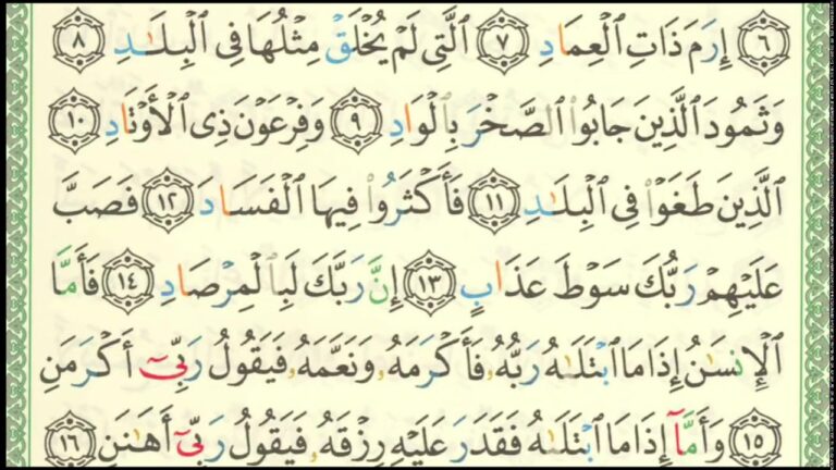 Lire la suite à propos de l’article Sourate Al Fajr versets 11 et 12